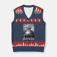 Frederick Douglass V-Neck Knit Sweater Vest Once You Learn To Read You Will Be Forever Free - Wonder Print Shop