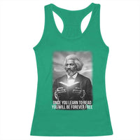 Frederick Douglass Racerback Tank Top Once You Learn To Read You Will Be Forever Free - Wonder Print Shop