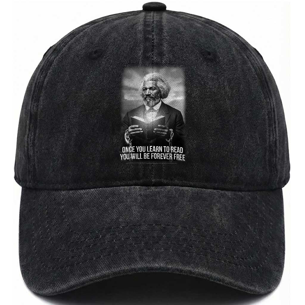 Frederick Douglass Washed Cotton Baseball Cap Once You Learn To Read You Will Be Forever Free