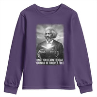 Frederick Douglass Youth Sweatshirt Once You Learn To Read You Will Be Forever Free - Wonder Print Shop