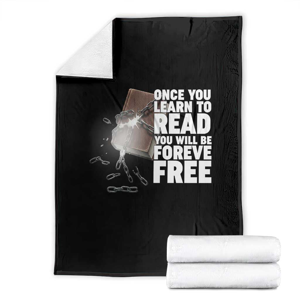 Frederick Douglass Freedom Quote Throw Blanket Once You Learn To Read - Wonder Print Shop