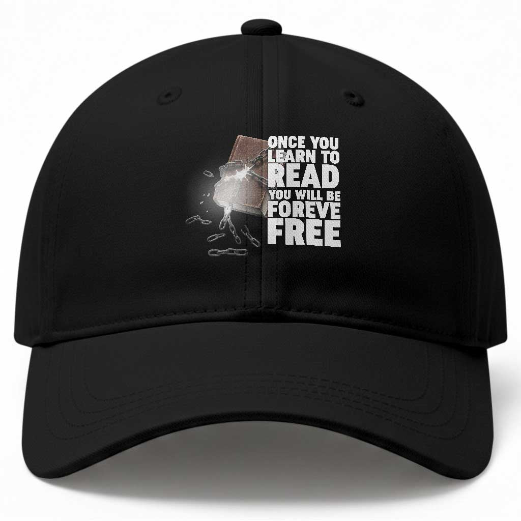 Frederick Douglass Freedom Quote Baseball Cap Once You Learn To Read