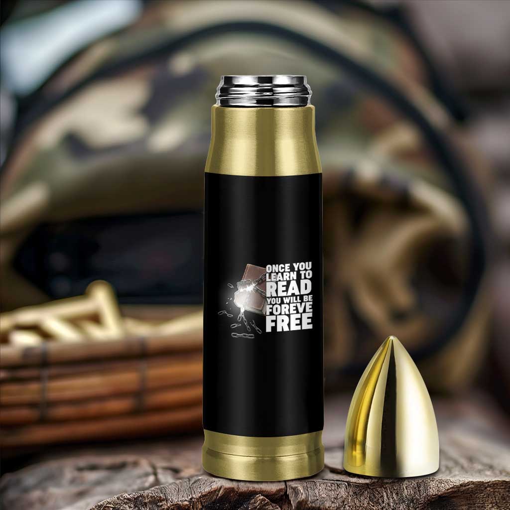 Frederick Douglass Freedom Quote Bullet Tumbler Once You Learn To Read - Wonder Print Shop