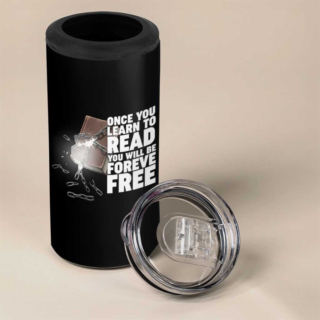 Frederick Douglass Freedom Quote 4 in 1 Can Cooler Tumbler Once You Learn To Read - Wonder Print Shop