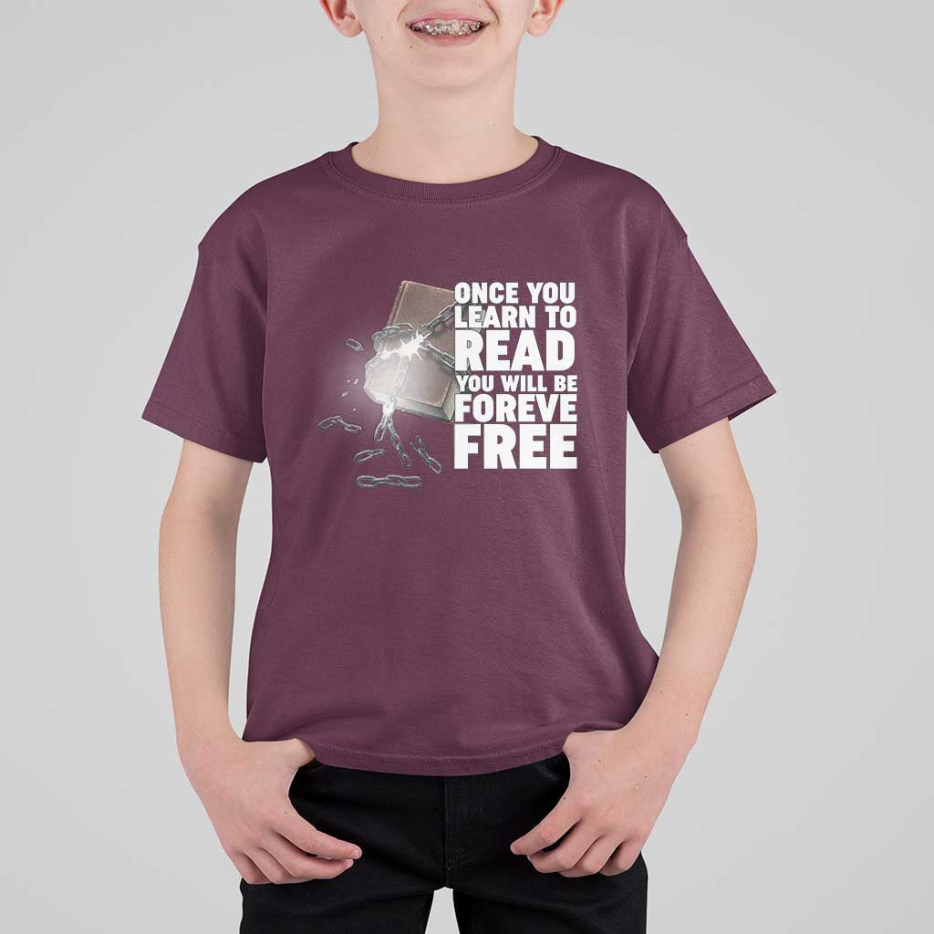 Frederick Douglass Freedom Quote T Shirt For Kid Once You Learn To Read - Wonder Print Shop