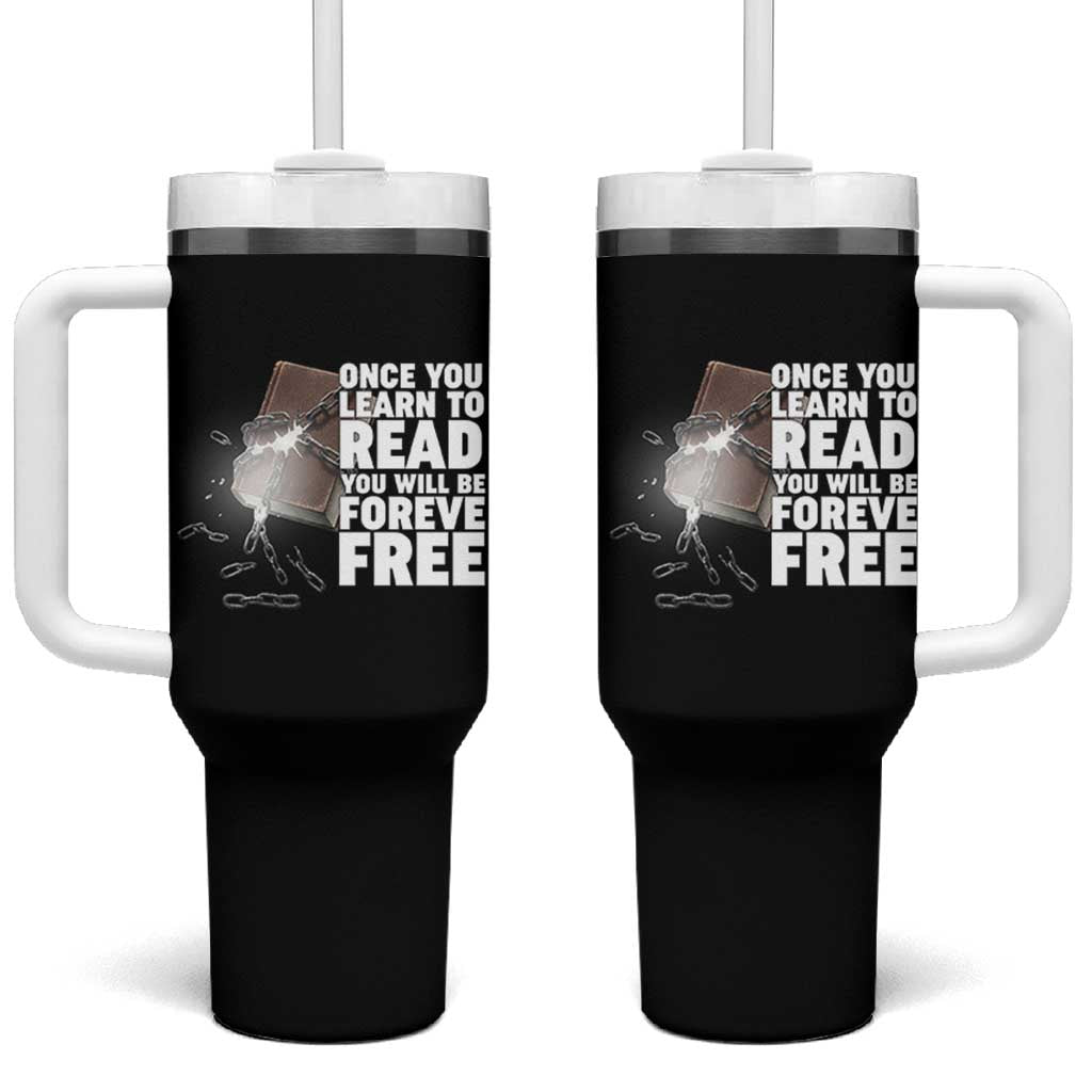 Frederick Douglass Freedom Quote Tumbler With Handle Once You Learn To Read - Wonder Print Shop