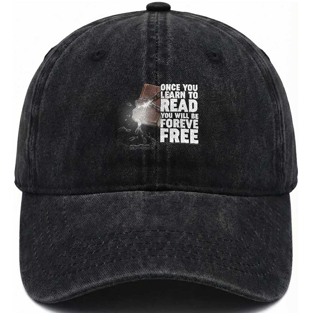 Frederick Douglass Freedom Quote Washed Cotton Baseball Cap Once You Learn To Read