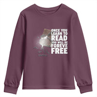 Frederick Douglass Freedom Quote Youth Sweatshirt Once You Learn To Read - Wonder Print Shop