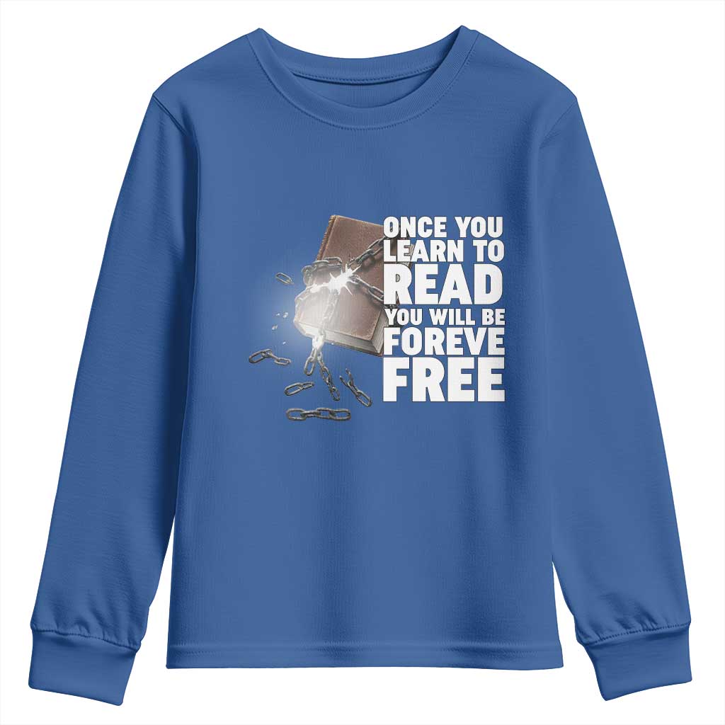Frederick Douglass Freedom Quote Youth Sweatshirt Once You Learn To Read - Wonder Print Shop