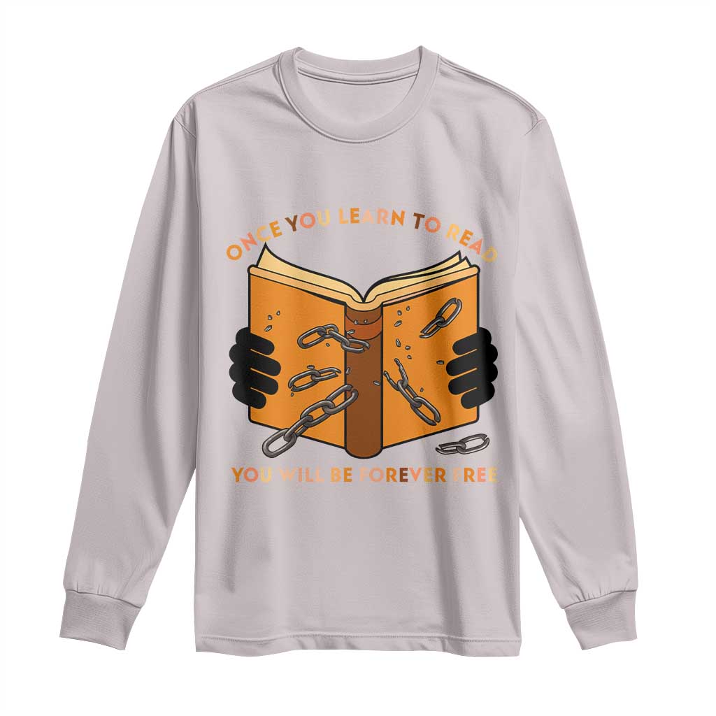 Breaking Every Chain Education Long Sleeve Shirt Frederick Douglass Quote - Wonder Print Shop