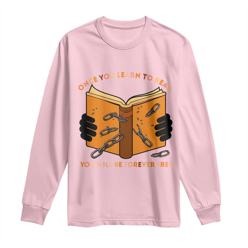 Breaking Every Chain Education Long Sleeve Shirt Frederick Douglass Quote - Wonder Print Shop
