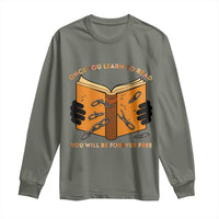 Breaking Every Chain Education Long Sleeve Shirt Frederick Douglass Quote - Wonder Print Shop