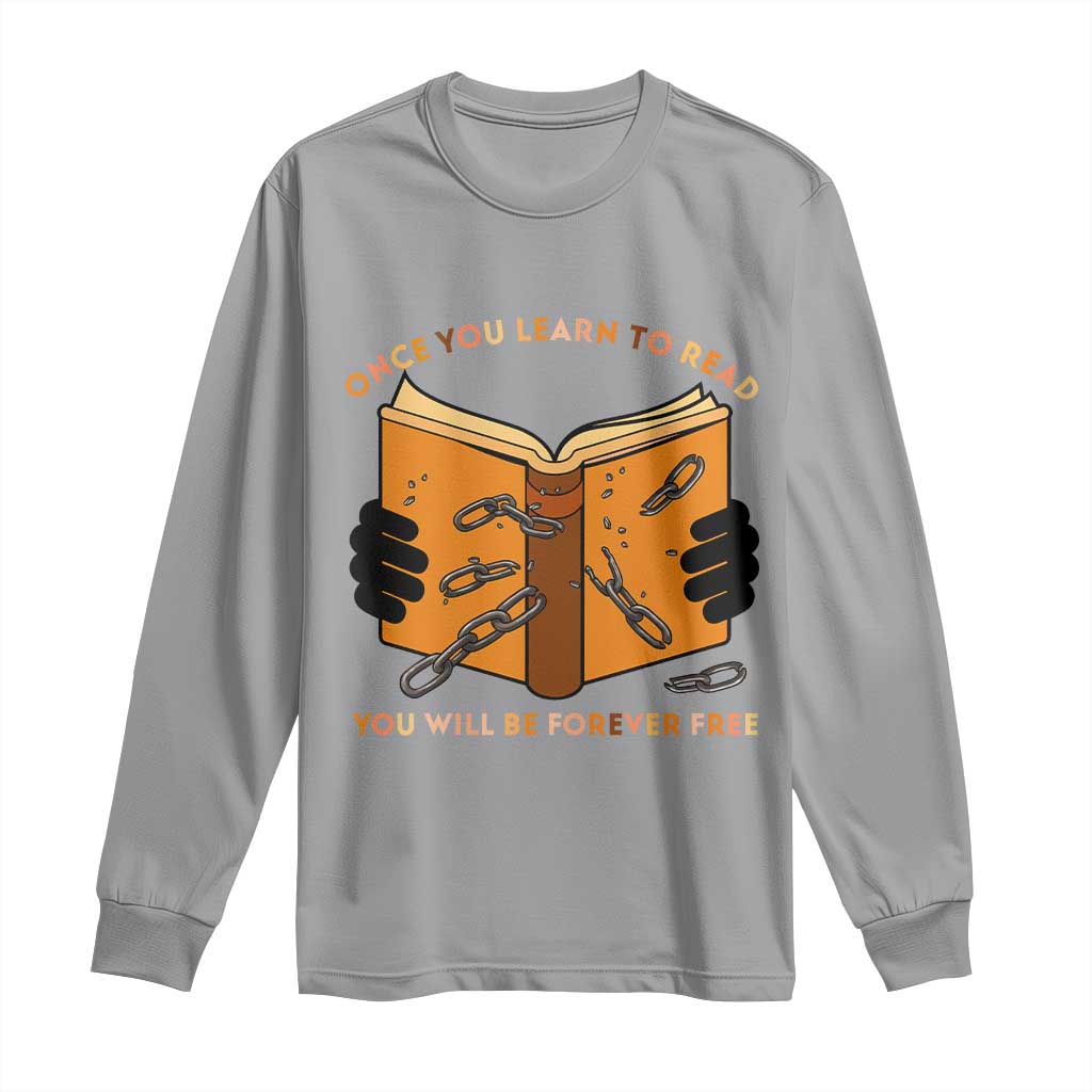 Breaking Every Chain Education Long Sleeve Shirt Frederick Douglass Quote - Wonder Print Shop