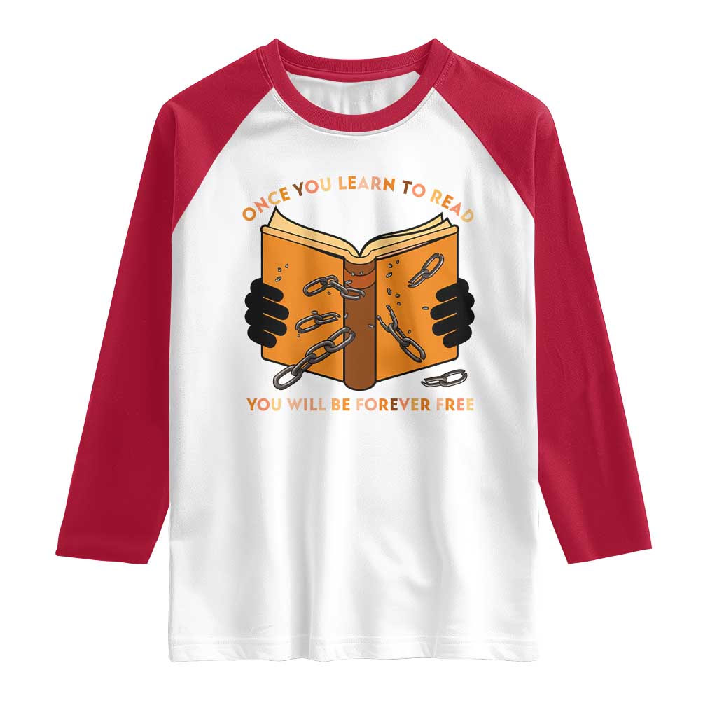 Breaking Every Chain Education Raglan Shirt Frederick Douglass Quote - Wonder Print Shop