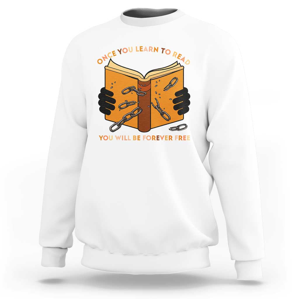 Breaking Every Chain Education Sweatshirt Frederick Douglass Quote - Wonder Print Shop