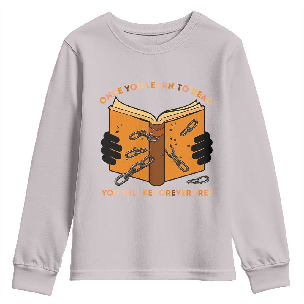 Breaking Every Chain Education Youth Sweatshirt Frederick Douglass Quote - Wonder Print Shop