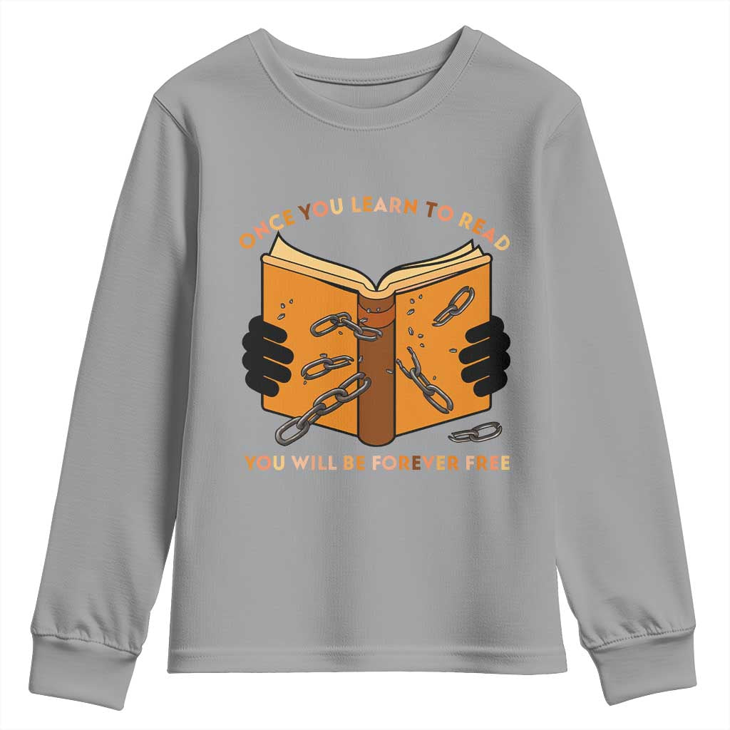Breaking Every Chain Education Youth Sweatshirt Frederick Douglass Quote - Wonder Print Shop