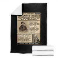 Education Is Freedom Newspaper Throw Blanket Frederick Douglass Black History Month Gift - Wonder Print Shop