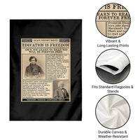 Education Is Freedom Newspaper Garden Flag Frederick Douglass Black History Month Gift - Wonder Print Shop