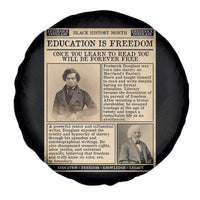 Education Is Freedom Newspaper Spare Tire Cover Frederick Douglass Black History Month Gift - Wonder Print Shop