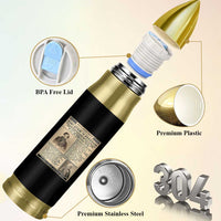 Education Is Freedom Newspaper Bullet Tumbler Frederick Douglass Black History Month Gift - Wonder Print Shop