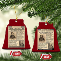 Education Is Freedom Newspaper Ceramic Ornament Frederick Douglass Black History Month Gift - Wonder Print Shop