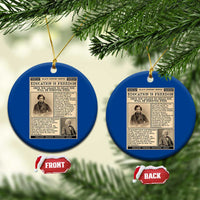 Education Is Freedom Newspaper Ceramic Ornament Frederick Douglass Black History Month Gift - Wonder Print Shop