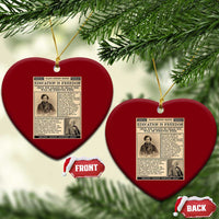 Education Is Freedom Newspaper Ceramic Ornament Frederick Douglass Black History Month Gift - Wonder Print Shop