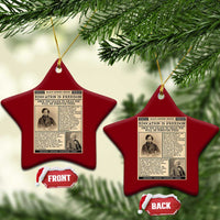 Education Is Freedom Newspaper Ceramic Ornament Frederick Douglass Black History Month Gift - Wonder Print Shop