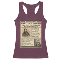 Education Is Freedom Newspaper Racerback Tank Top Frederick Douglass Black History Month Gift - Wonder Print Shop