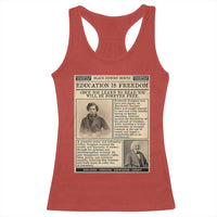 Education Is Freedom Newspaper Racerback Tank Top Frederick Douglass Black History Month Gift - Wonder Print Shop