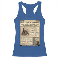 Education Is Freedom Newspaper Racerback Tank Top Frederick Douglass Black History Month Gift - Wonder Print Shop