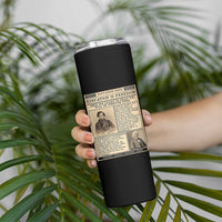 Education Is Freedom Newspaper Skinny Tumbler Frederick Douglass Black History Month Gift - Wonder Print Shop