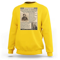 Education Is Freedom Newspaper Sweatshirt Frederick Douglass Black History Month Gift - Wonder Print Shop