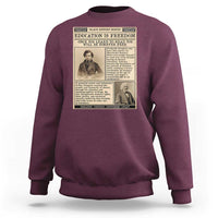 Education Is Freedom Newspaper Sweatshirt Frederick Douglass Black History Month Gift - Wonder Print Shop