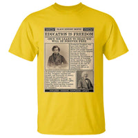 Education Is Freedom Newspaper T Shirt Frederick Douglass Black History Month Gift - Wonder Print Shop