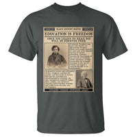 Education Is Freedom Newspaper T Shirt Frederick Douglass Black History Month Gift - Wonder Print Shop