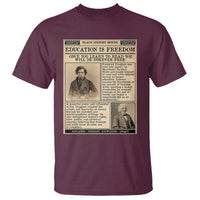 Education Is Freedom Newspaper T Shirt Frederick Douglass Black History Month Gift - Wonder Print Shop