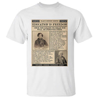 Education Is Freedom Newspaper T Shirt Frederick Douglass Black History Month Gift - Wonder Print Shop
