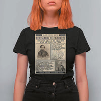 Education Is Freedom Newspaper T Shirt For Women Frederick Douglass Black History Month Gift - Wonder Print Shop