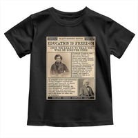 Education Is Freedom Newspaper Toddler T Shirt Frederick Douglass Black History Month Gift - Wonder Print Shop