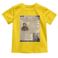 Education Is Freedom Newspaper Toddler T Shirt Frederick Douglass Black History Month Gift - Wonder Print Shop