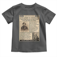 Education Is Freedom Newspaper Toddler T Shirt Frederick Douglass Black History Month Gift - Wonder Print Shop