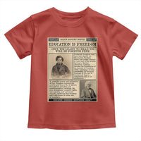 Education Is Freedom Newspaper Toddler T Shirt Frederick Douglass Black History Month Gift - Wonder Print Shop