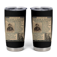Education Is Freedom Newspaper Tumbler Cup Frederick Douglass Black History Month Gift - Wonder Print Shop