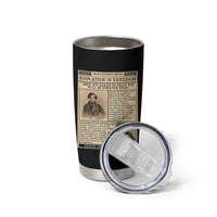 Education Is Freedom Newspaper Tumbler Cup Frederick Douglass Black History Month Gift - Wonder Print Shop