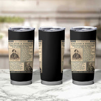 Education Is Freedom Newspaper Tumbler Cup Frederick Douglass Black History Month Gift - Wonder Print Shop