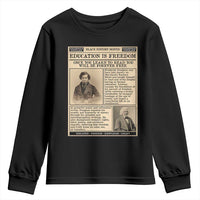 Education Is Freedom Newspaper Youth Sweatshirt Frederick Douglass Black History Month Gift - Wonder Print Shop