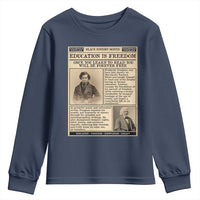 Education Is Freedom Newspaper Youth Sweatshirt Frederick Douglass Black History Month Gift - Wonder Print Shop