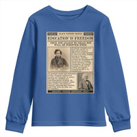 Education Is Freedom Newspaper Youth Sweatshirt Frederick Douglass Black History Month Gift - Wonder Print Shop